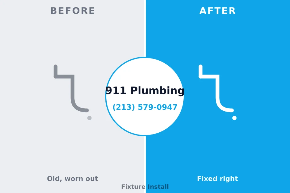 Before and after: plumbing repair Black Hammock, FL